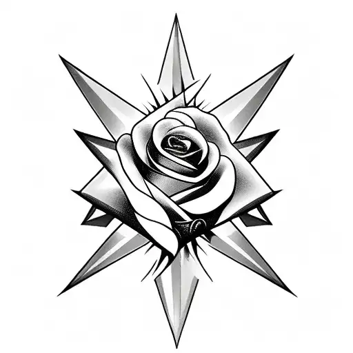 Black Rose Sharp Thorns Blood Single Stem