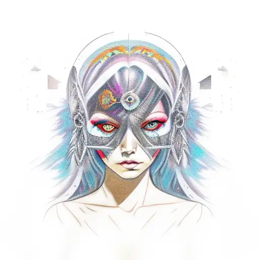 Raven And Girl Side By Side