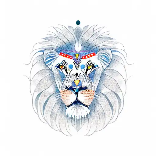 Lion With Om For Arm