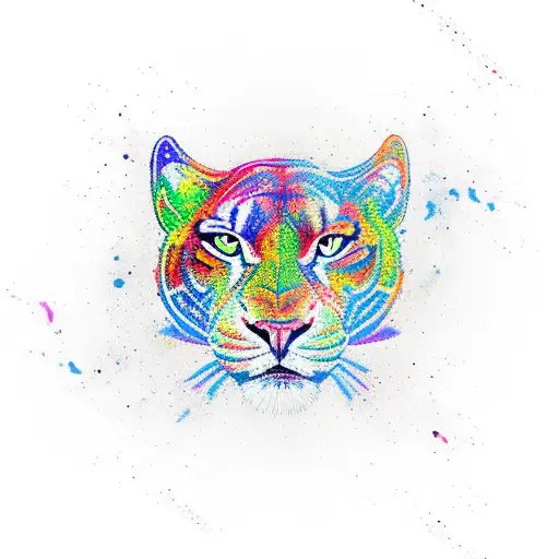 A Boxing Glove With Vibrant Colors And A Fierce Animal Face Incorporated Into The Design