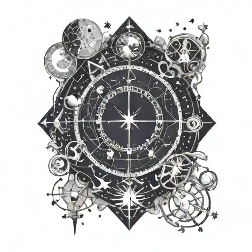 Zodiac Constellations And Alchemical Symbols