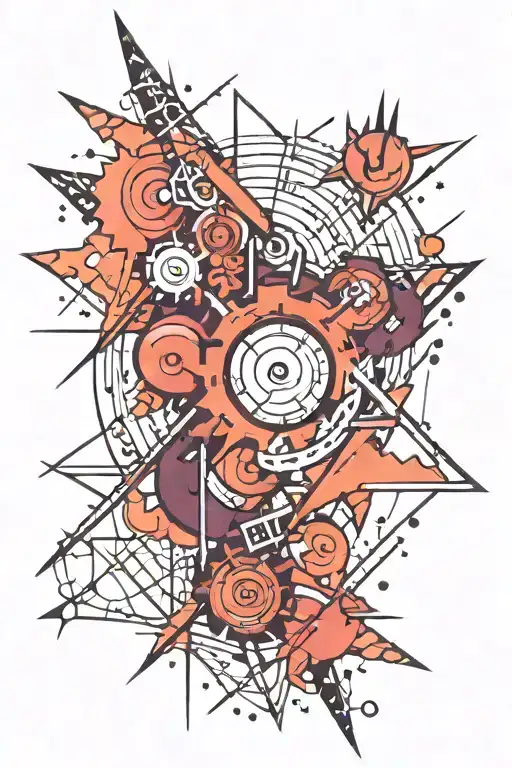 An Abstract Design Incorporating Spikes And Lines Inspired By Accounting Graphs