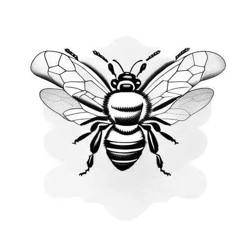 Bee Tattoo With A Rifle