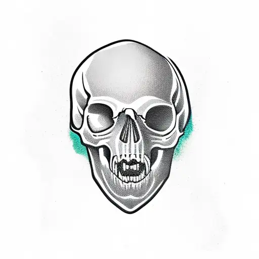 Greek God Holding Skull On Back