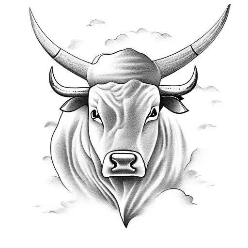 Bull With Clouds