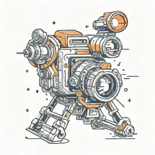 A Celestial Camera Capturing A Galaxy In A New-school Style