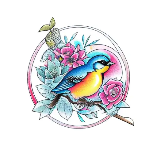 Bird Carrying A Satchel