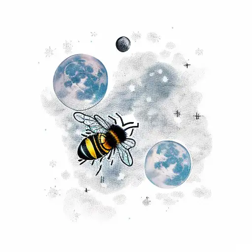 Moon With Bee