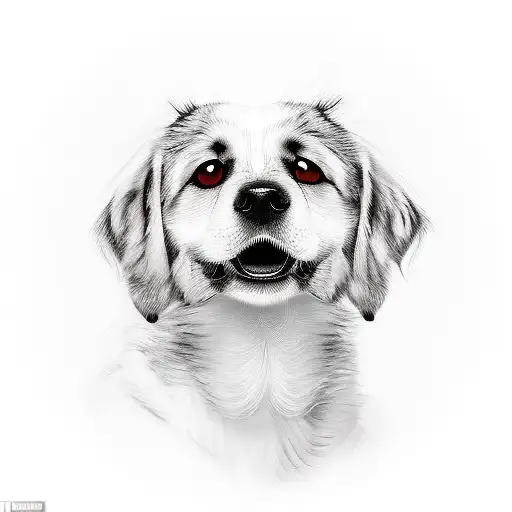 The Face Of A Loyal Dog Looking Up Into His Masters Eyes