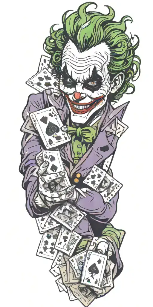 The Joker With Playing Cards