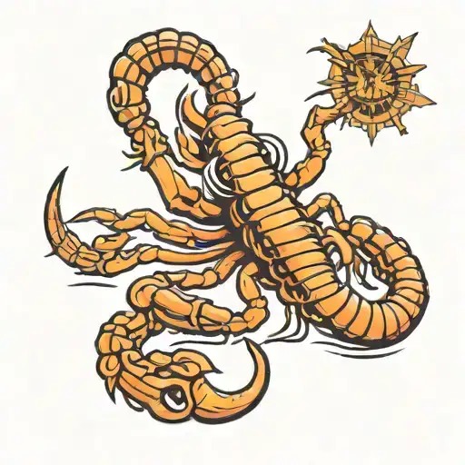 Memorial Scorpion Tattoo Design