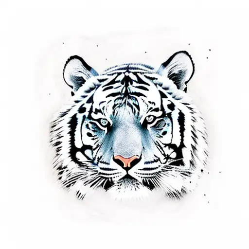 Tiger Laying On A Katana