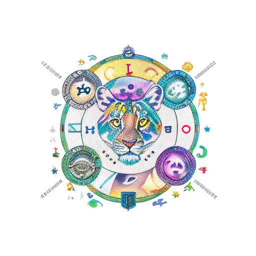 Leo Holding All The Zodiac Signs