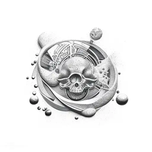 Symbol Of Exu In Dotwork Style