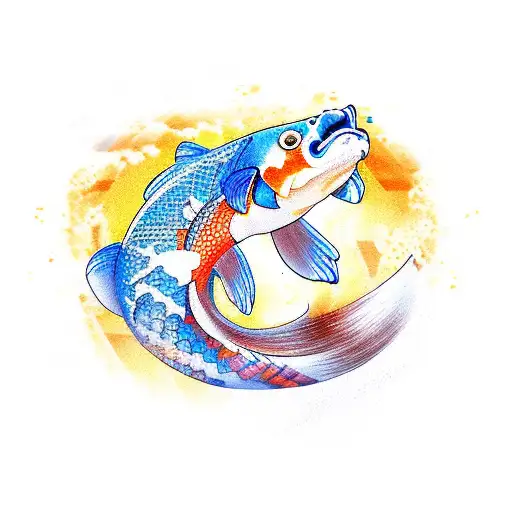 Fox And Koi Fish