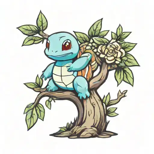 Squirtle Olive Tree Intertwined