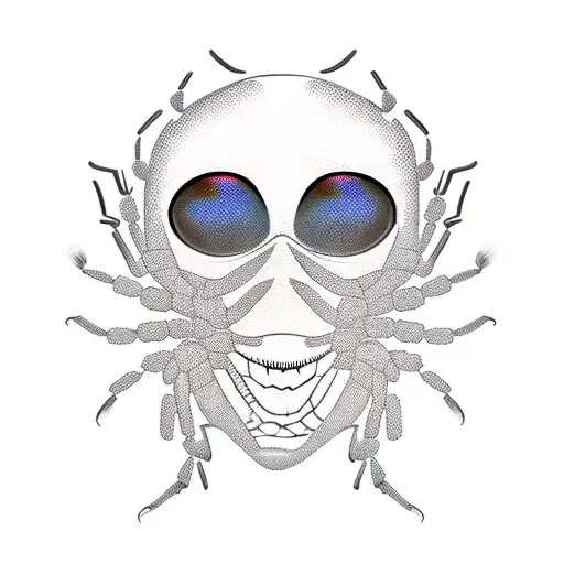 Black Widow Spider With Geisha Face