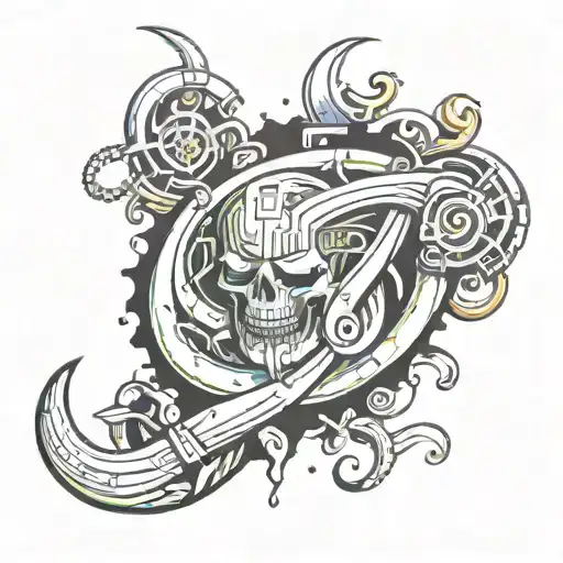 Cybersiligm Pattern Alighrly Curved For Hip