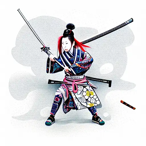 Samurai Girl With Katana