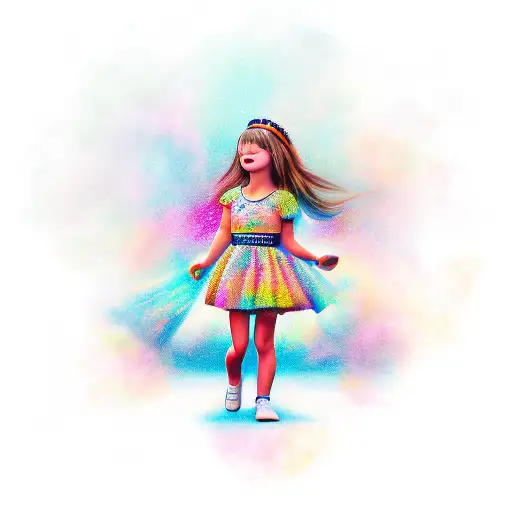 Little Girl With Large Outfit