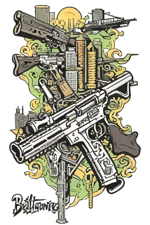 Baltimore City Skyline 1 Of 1 Guns And Money