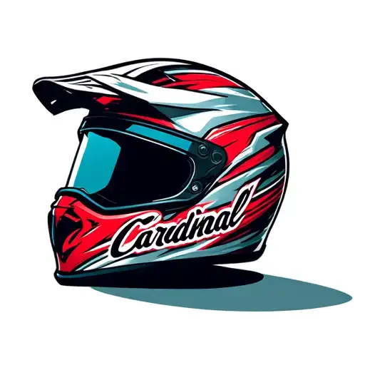 Cardinal Motorsports Racing Helmet