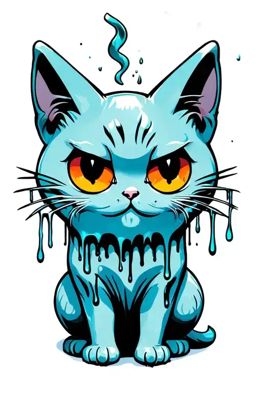 Ghost Cat With Drips Of Poison