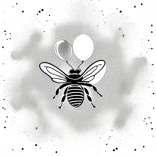 Bee And Aerosol Baloon