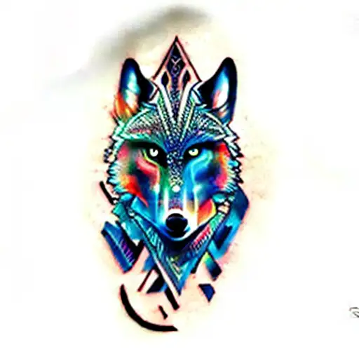 A Tribal Tattoo Boruca Wolf