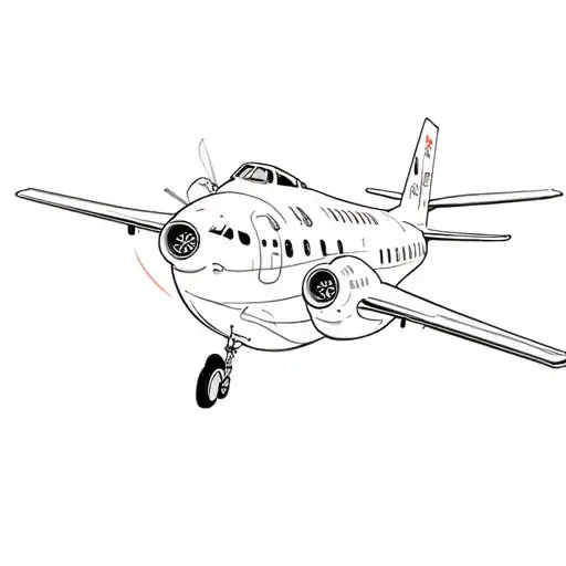 Travel Plane Flying Across