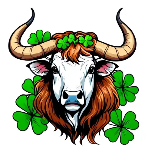 Taurus With Clover Leaf