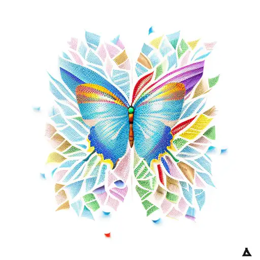 A New-school Design Featuring A Butterfly Made Up Of Colorful Book Pages