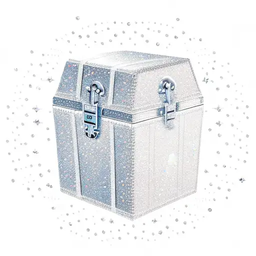 A Open Treasure Chest With Diamonds Sparkles With Space For Names Inside