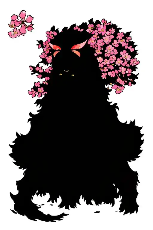 Japaness Samuri Leaning Aginsit A Cherry Blossom Tree