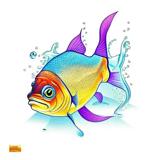 Gold Fish Swimming In A Tiquila Glass