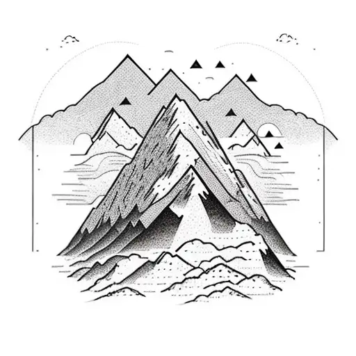 A Majestic Mountain Range With A Hidden Hiking Trail Leading To A Breathtaking View