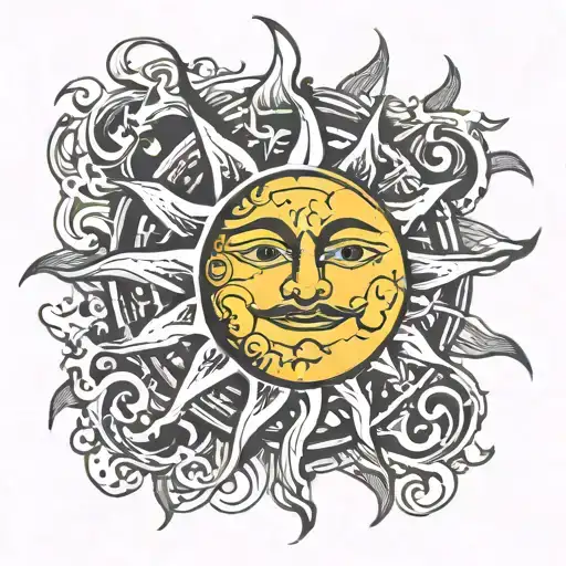 Meaningful Sun Face For Man