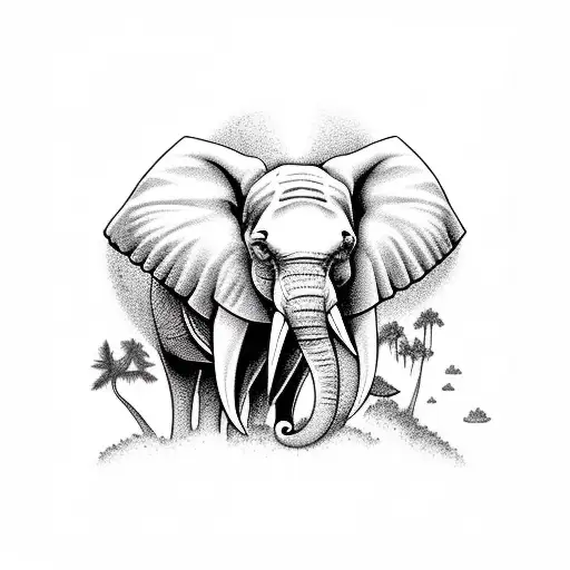 Hills With A Withe Elephant