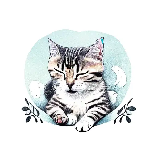 A Sleeping Little Cat