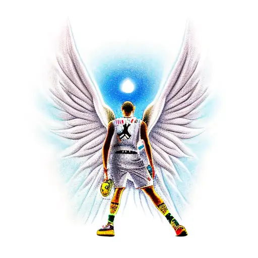 Guardian Angel Wearing Jordan Shoes