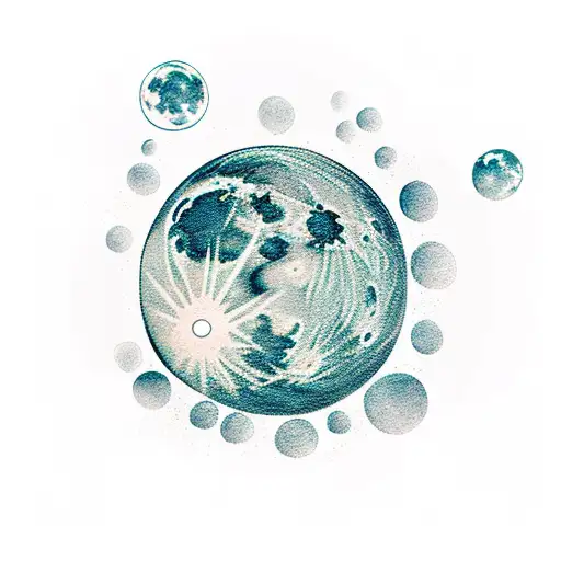 Full Moon Reflected On A Lake