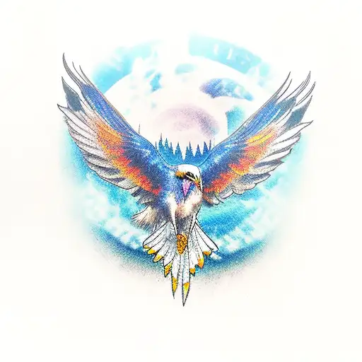 Harley Mortocycle With Eagle