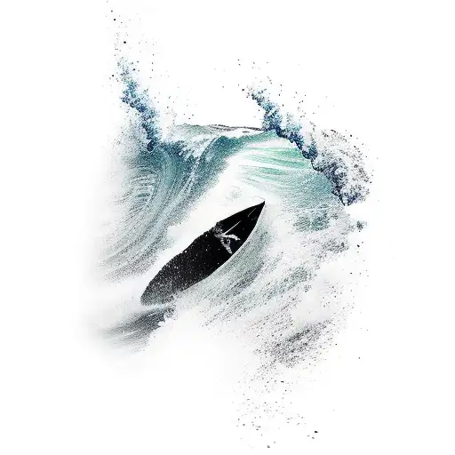 Surfer Beach It In Hawaii