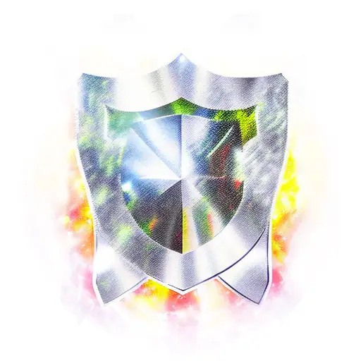 Aegis Shield In Several Layers And Each Layer With Different Mythology Motives Around The Shield