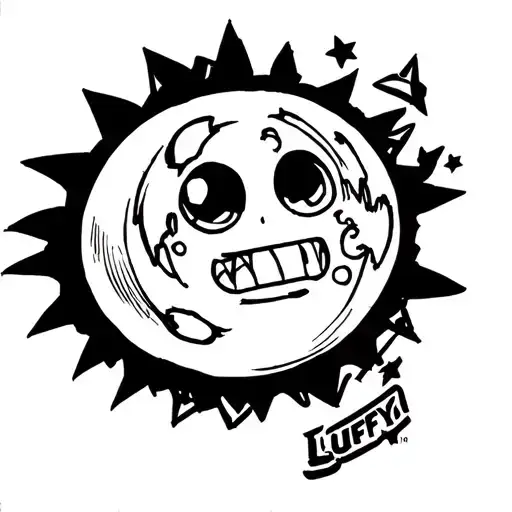 Luffy Gear 5 Stars Moon