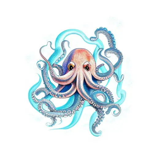 Octopus Punching A Fish