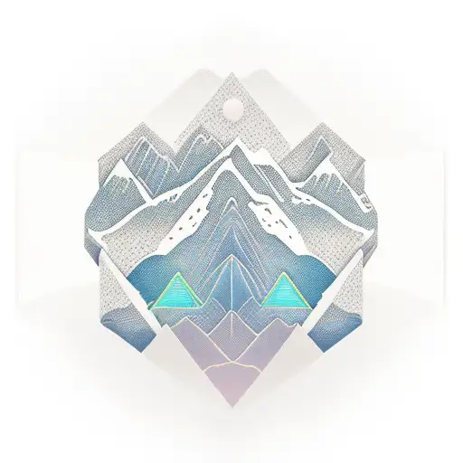 An Intricately Designed Computer Circuit Board Forming The Shape Of A Mountain Range