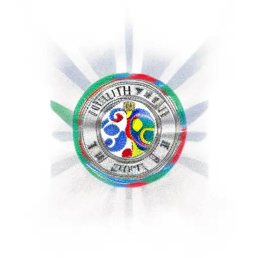 South Korean Flag And The Word Holy Spirit In It