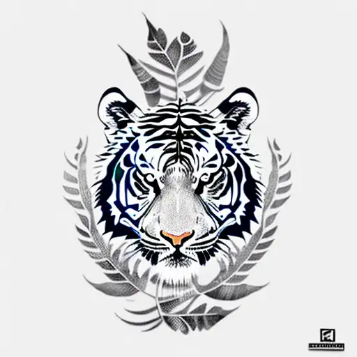 Moon Leaf Tiger Tribal