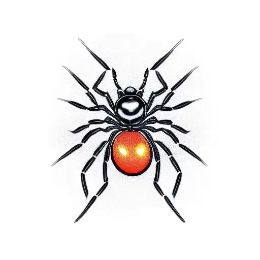 Black Widow Spider As Pinstripes